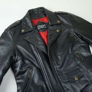 Straight to hell lady’s commando leather jacket M